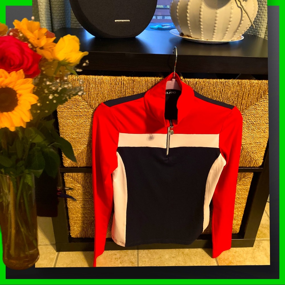 Golfino Long-sleeve Unisex Polo; Red, Blue, Off White.